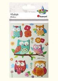 3D owl stickers