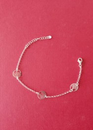 Silver bracelet with a trees-shaped pendant
