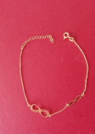 Silver gold plated bracelet with a DNA-shaped pendant