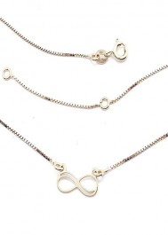 Silver gold plated necklace with a DNA-shaped pendant