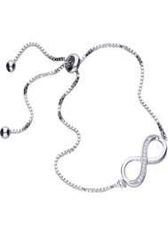Silver bracelet with a DNA-shaped pendant