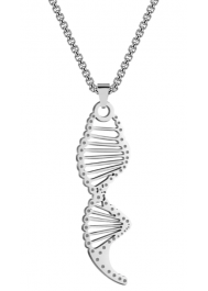 Necklace with the DNA symbol