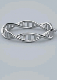 Ring with the DNA symbol